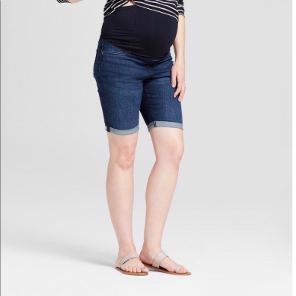 Maternity Crossover Panel Bermuda shorts 16 or 18